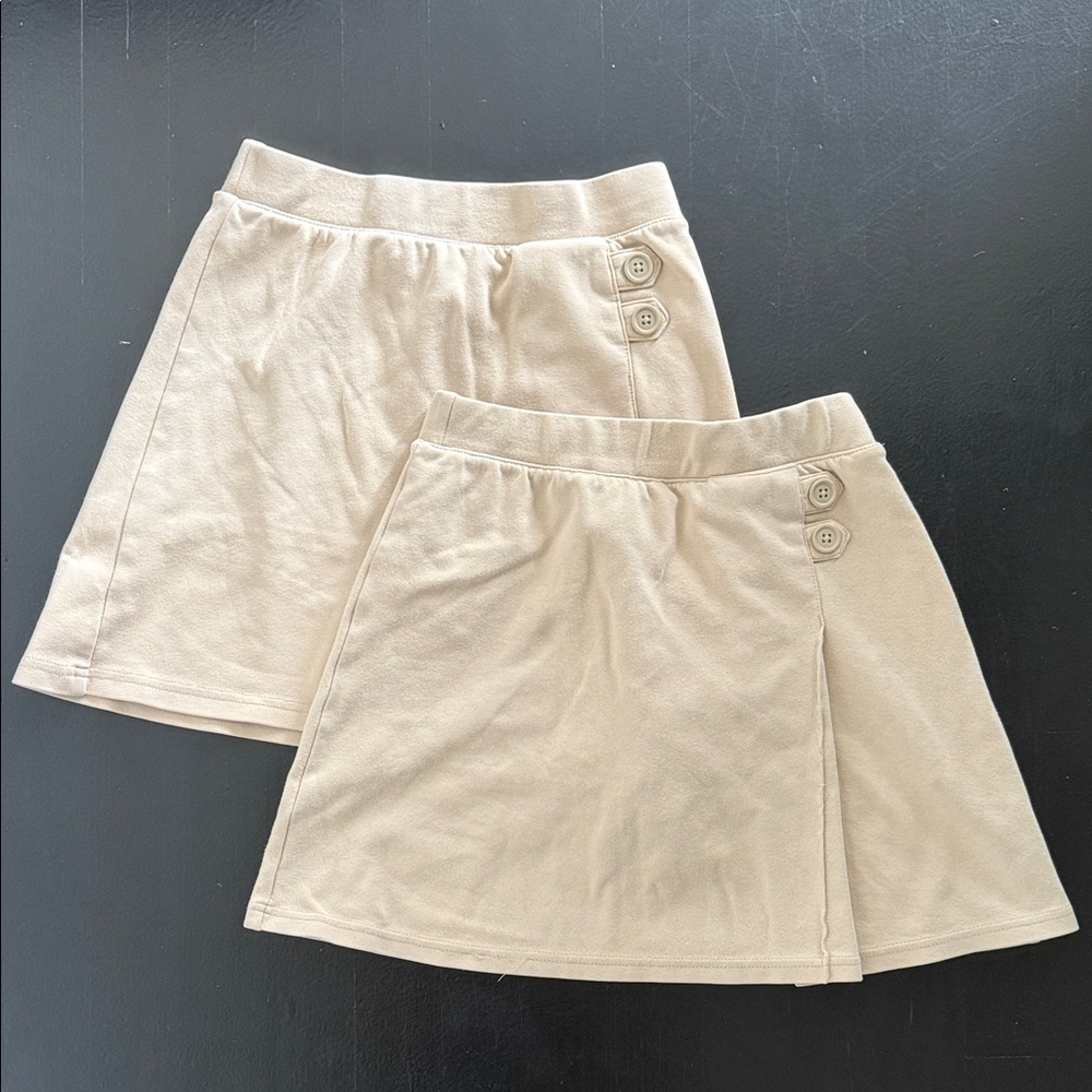 Cat & Jack Beige Skorts with Button Detail